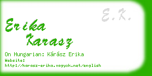 erika karasz business card